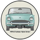 Sunbeam Alpine Series I 1959-60 Coaster 6